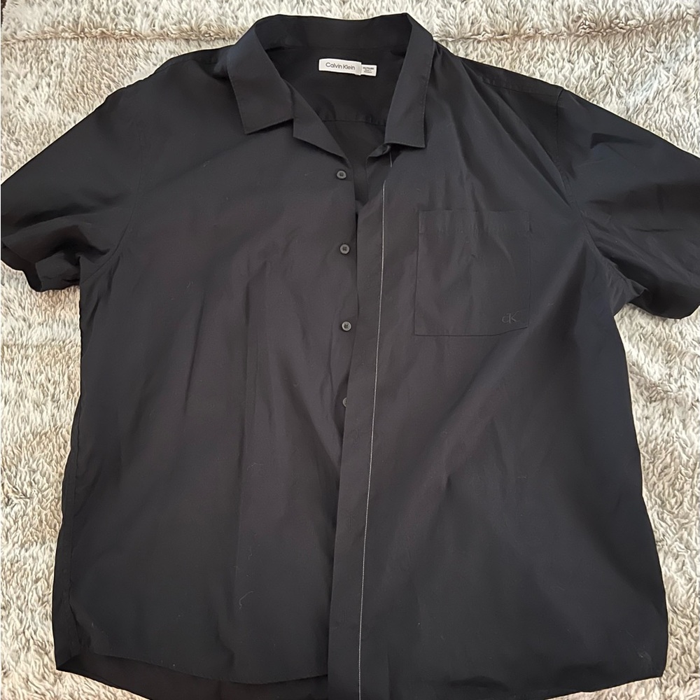 Calvin Klein Charcoal Button-Up Shirt